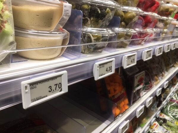 Supports ESL pour étagère avec salade
