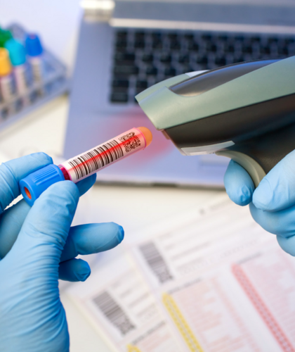 Sterilisation Barcode scannen