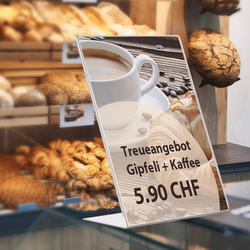 Thekenaufsteller für Bäckereien