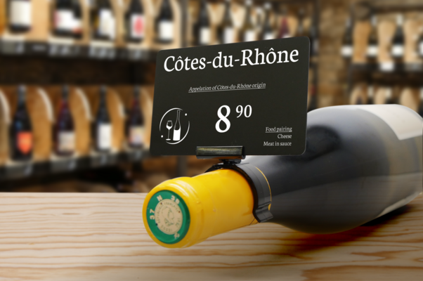 Wein mit Preiskarte