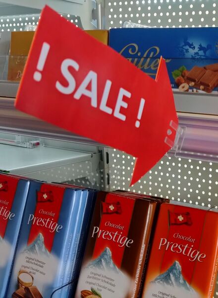 Regalpreisleiste mit Stopper SALE