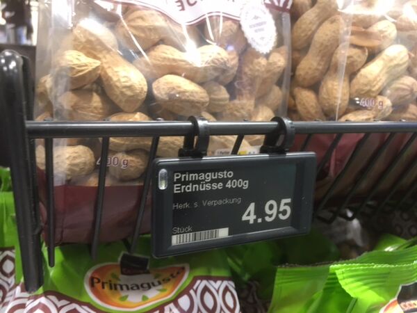 Supports ESL pour panier avec noix