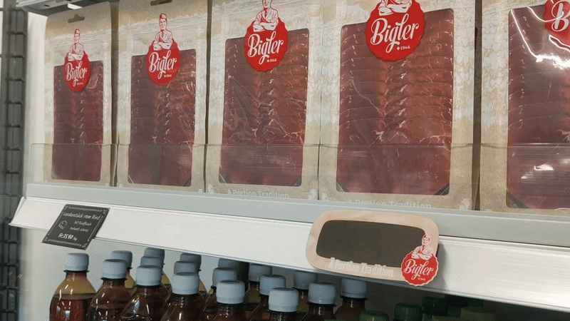 Label d'animation sur le rayon Bigler