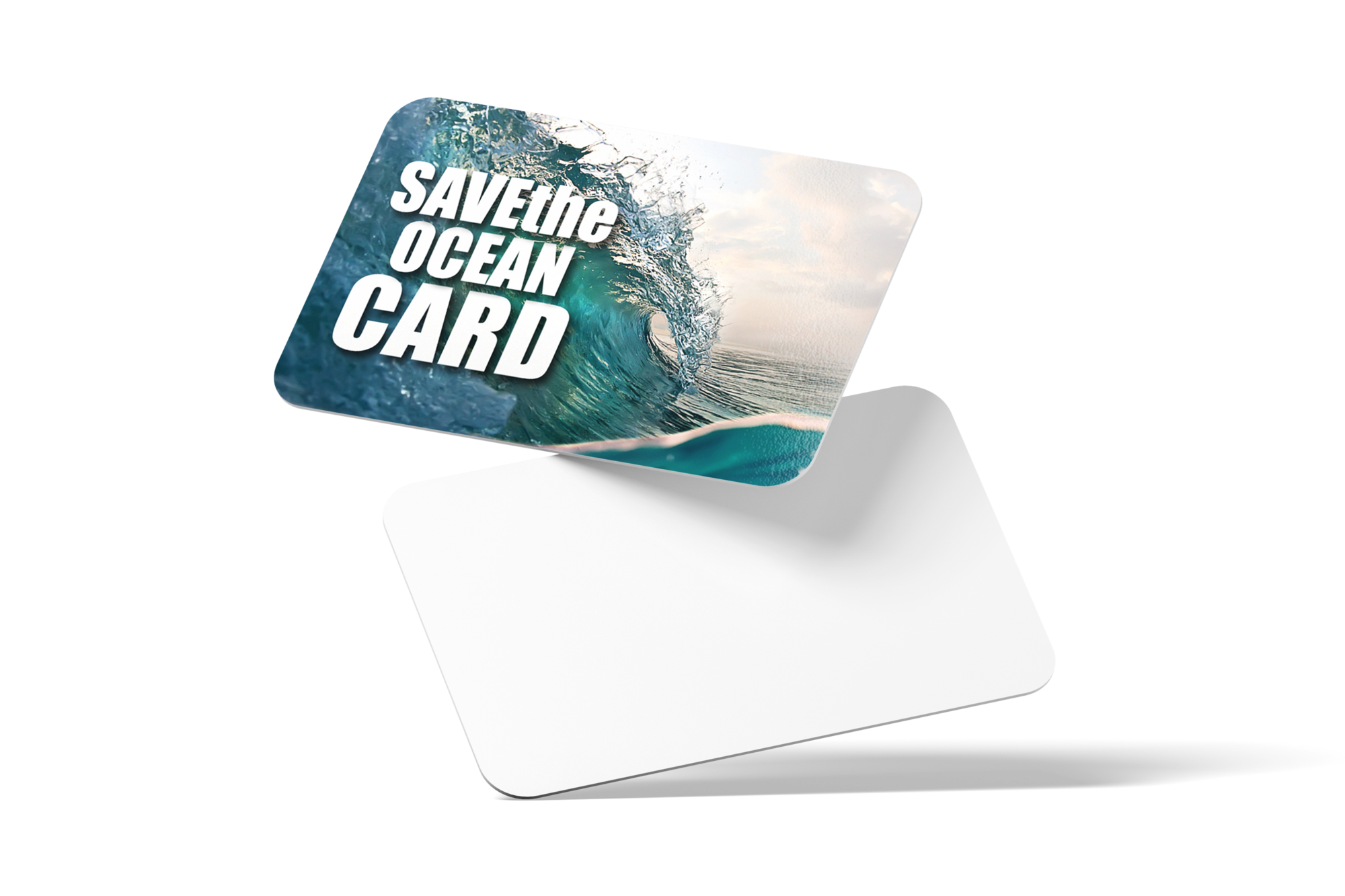 Karte mit Savetheoceancard Aufschrift Meerdesign