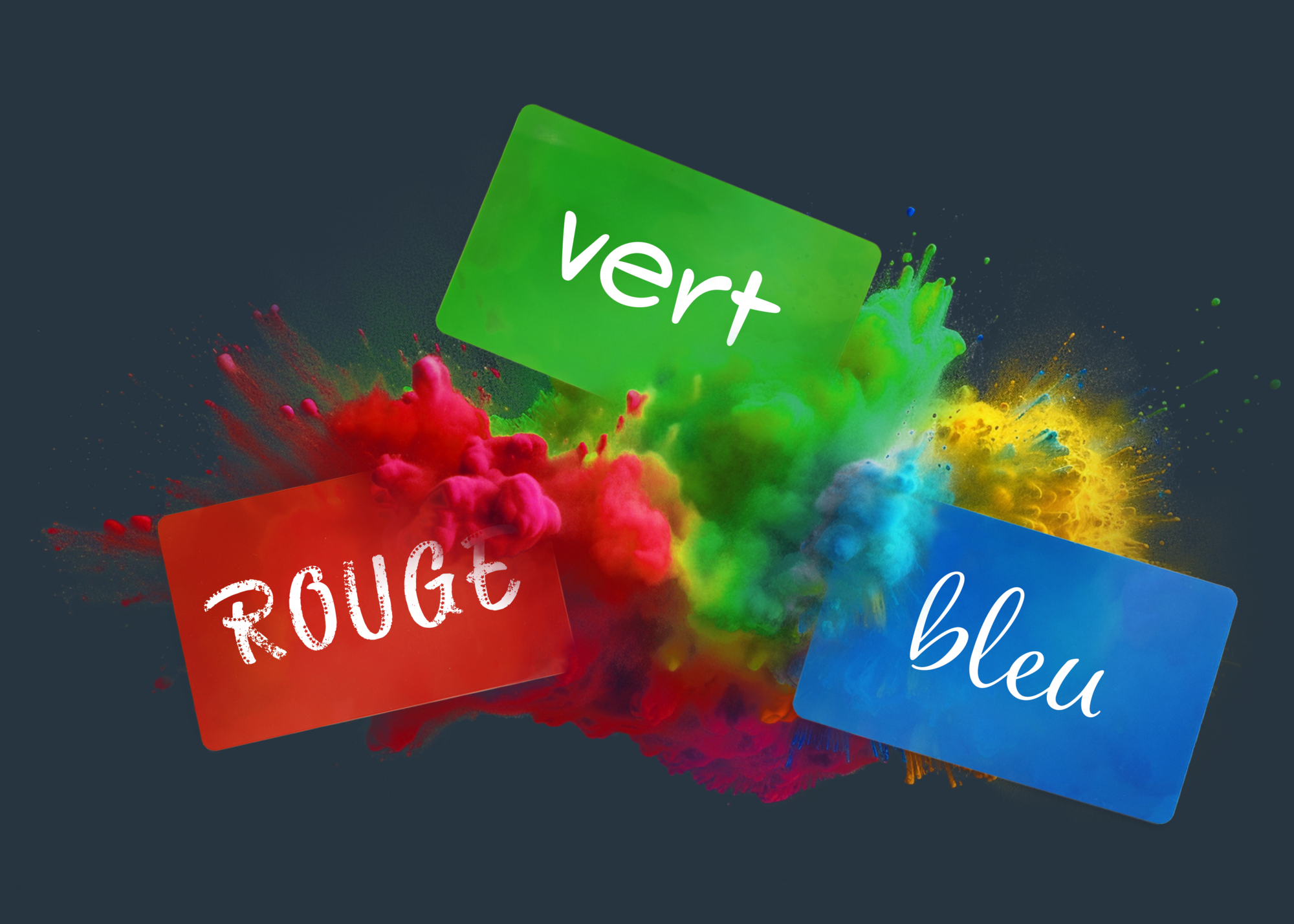 Cartes d'impression de cartes en couleur