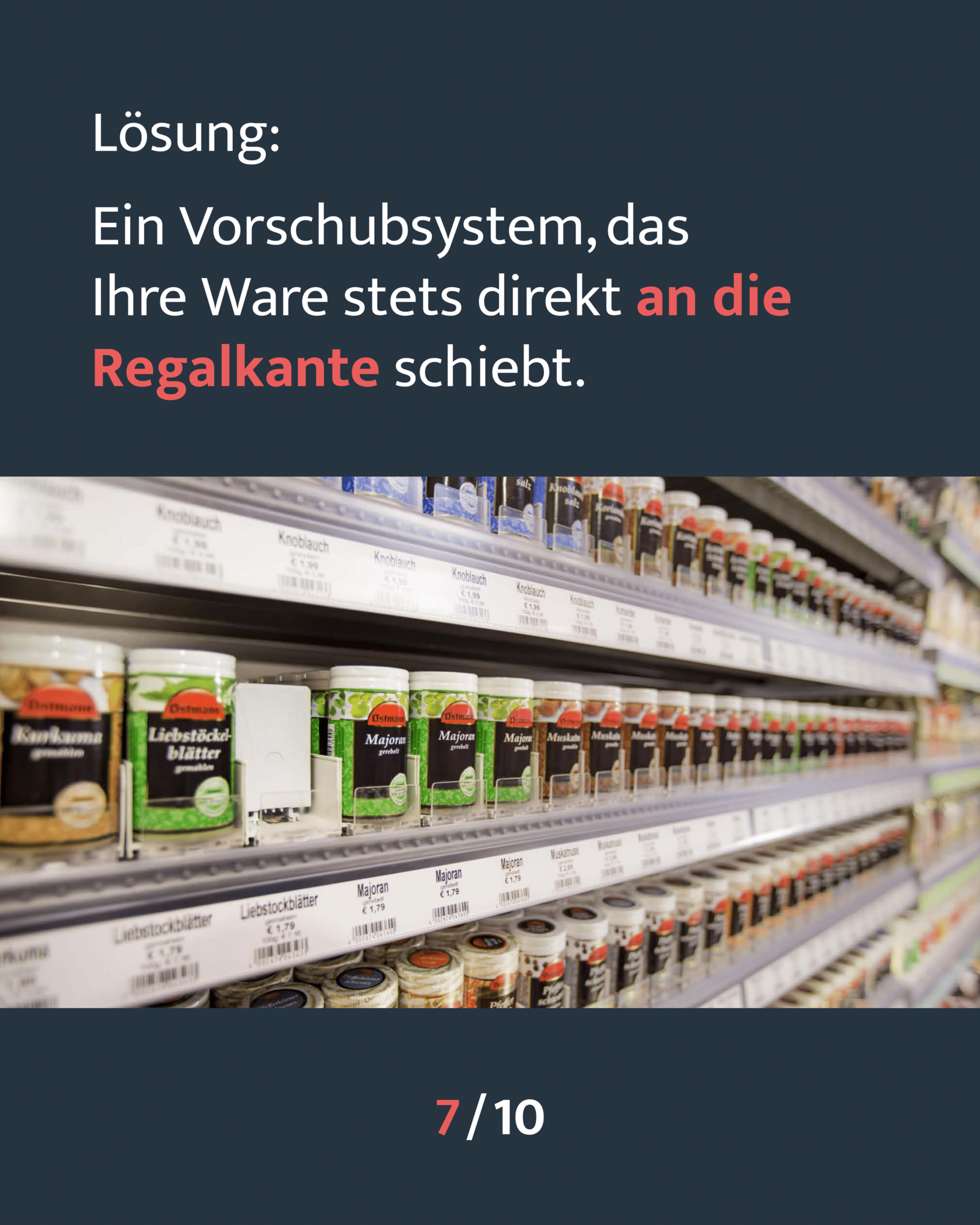 Markenprodukte lassen sich mit POS Tuning System nach vorn schieben