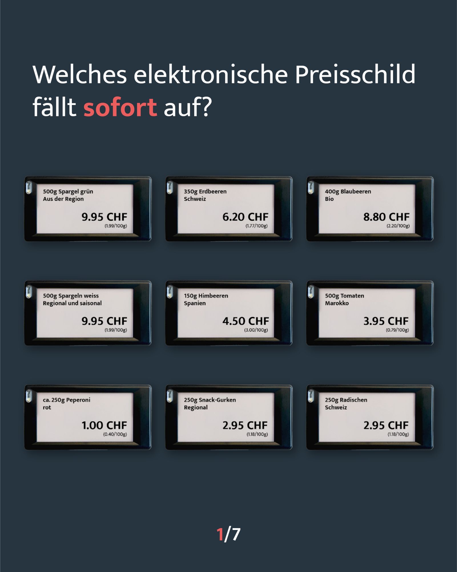Welches ESL fällt sofort auf?